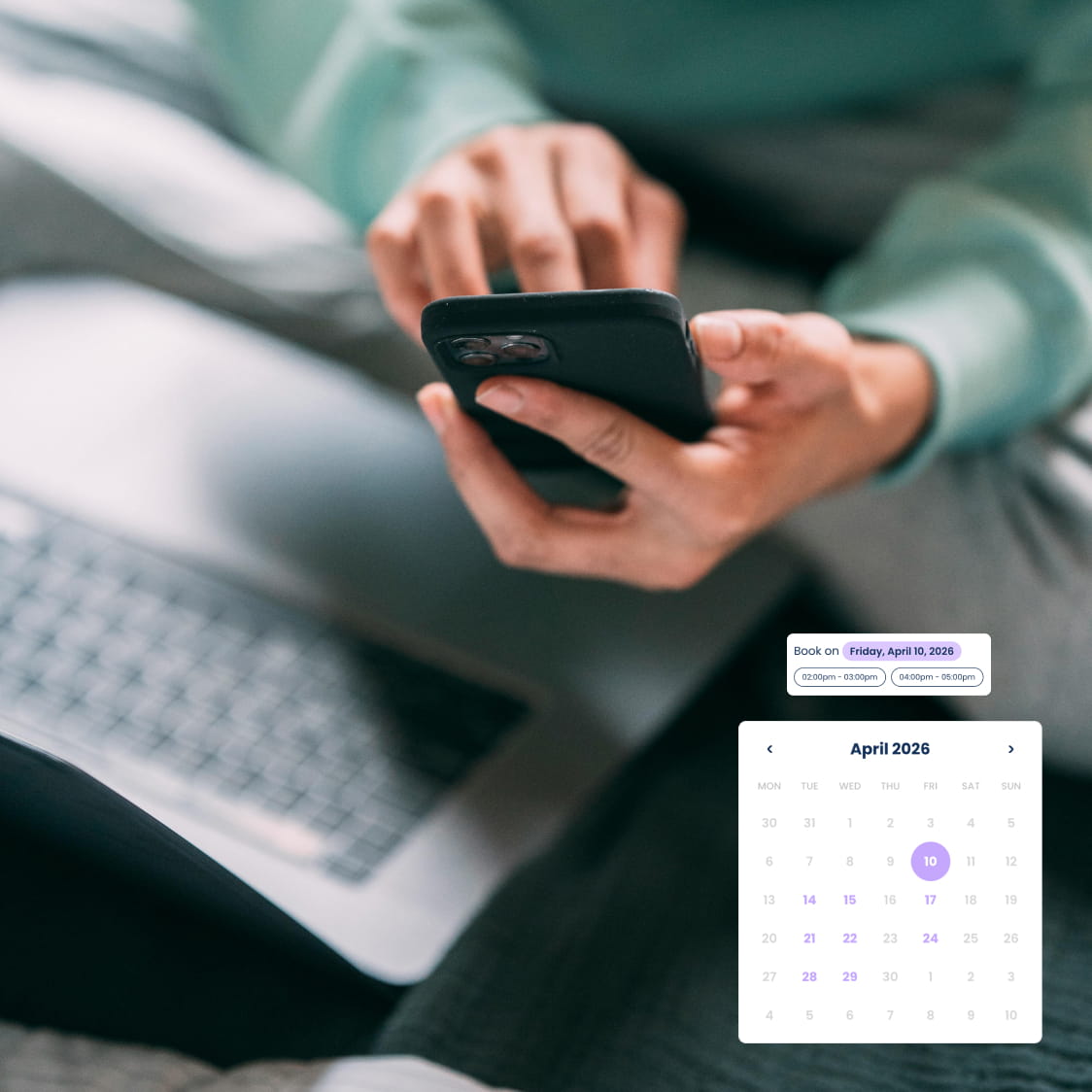 Encrypted in-app messaging interface