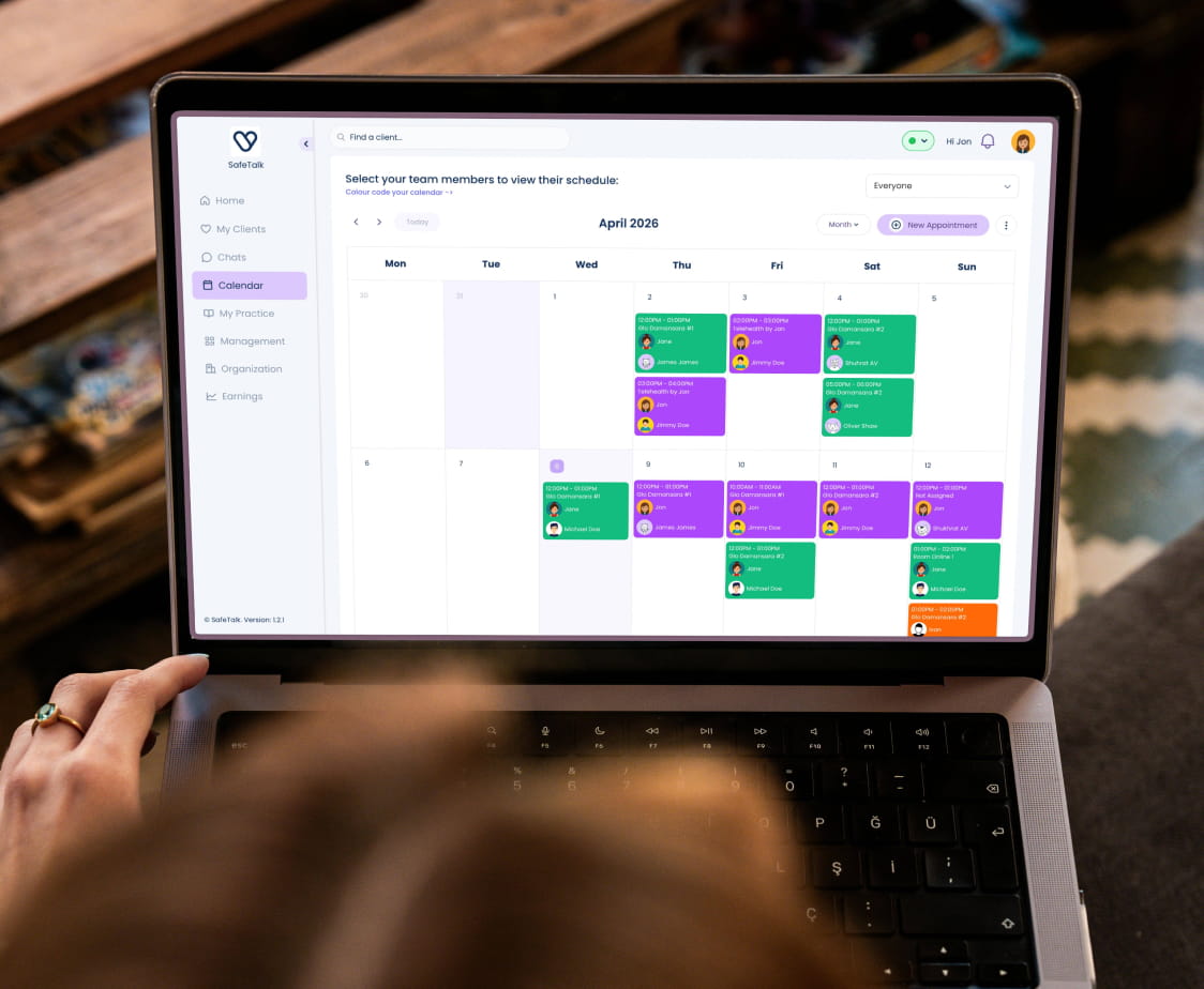 Encrypted in-app messaging interface