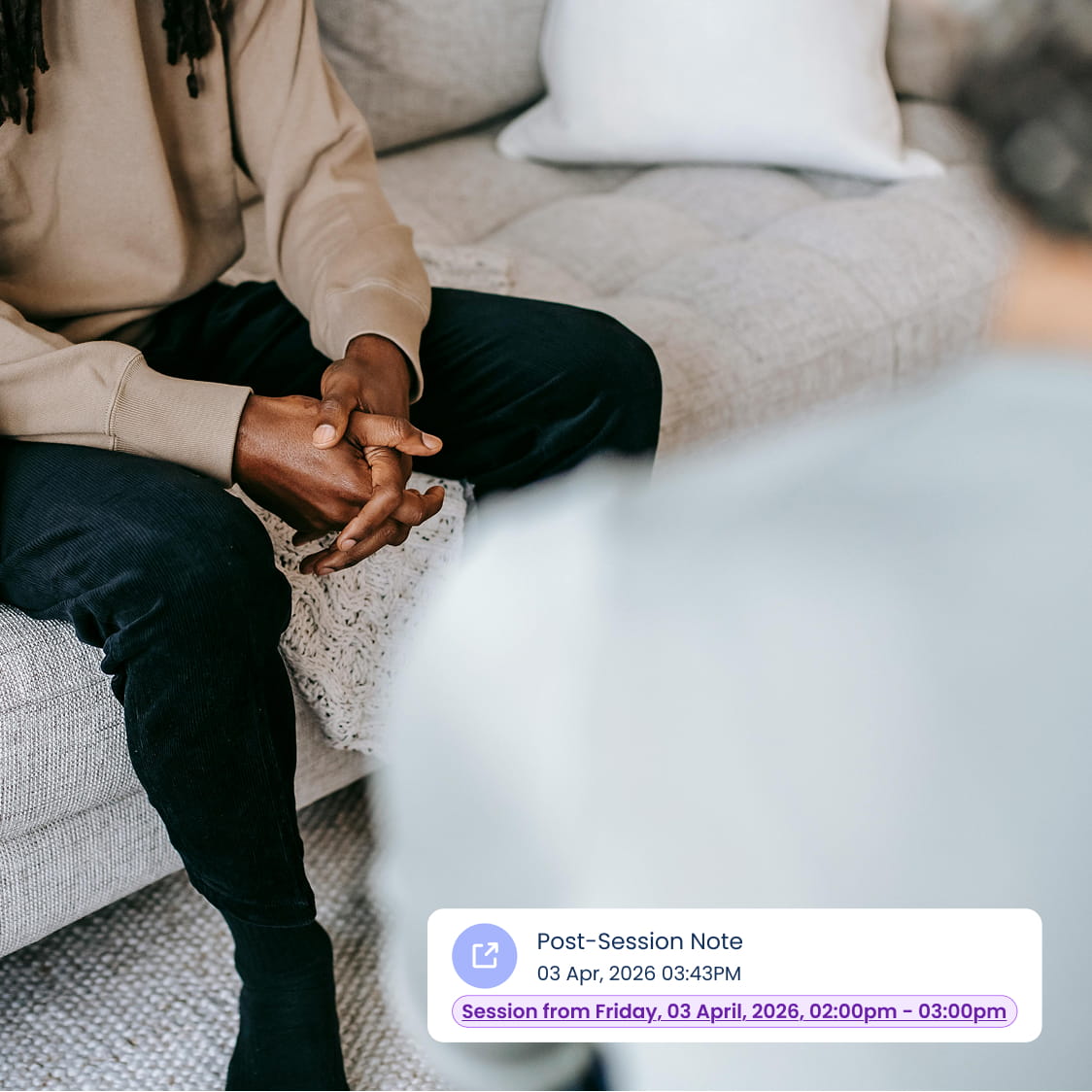 Encrypted in-app messaging interface
