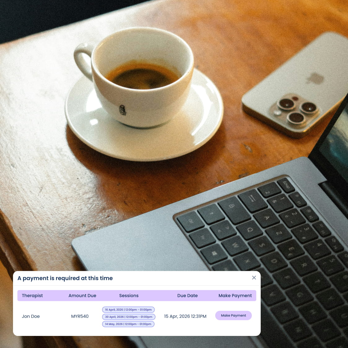 Encrypted in-app messaging interface