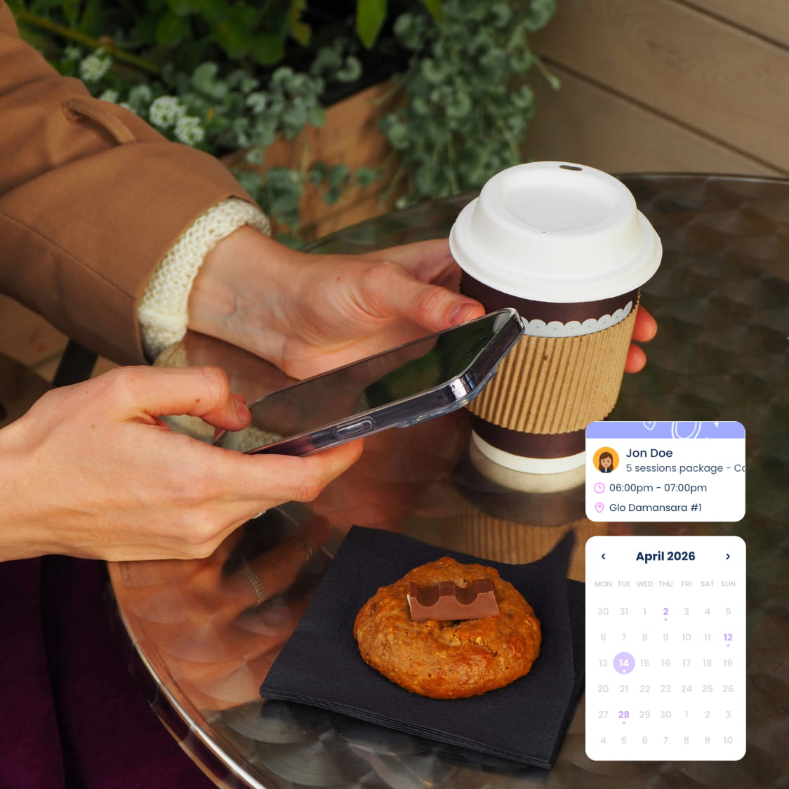 Encrypted in-app messaging interface
