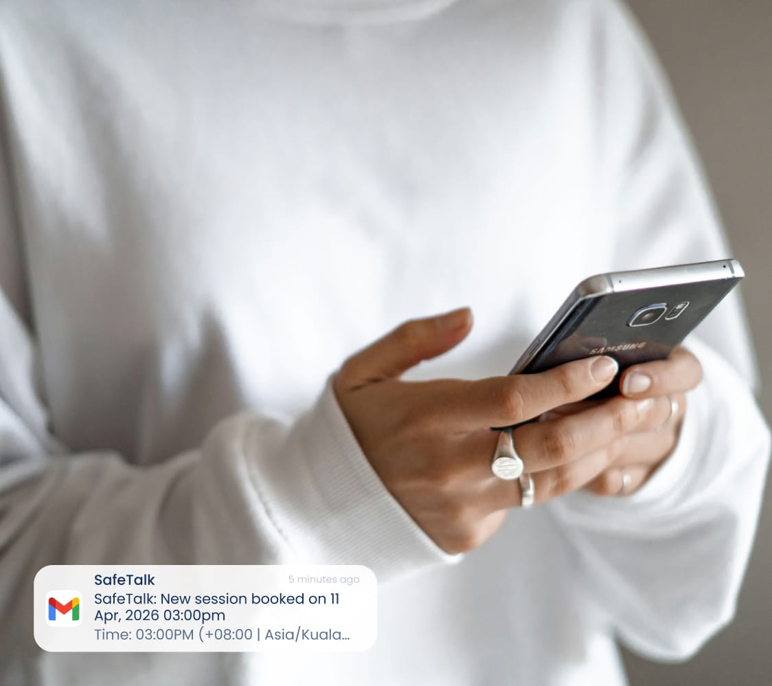 Encrypted in-app messaging interface