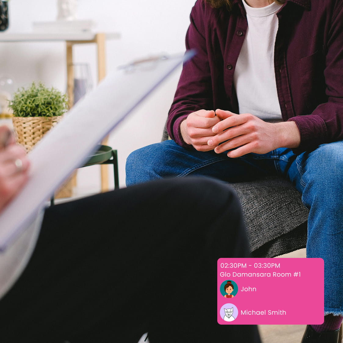 Encrypted in-app messaging interface