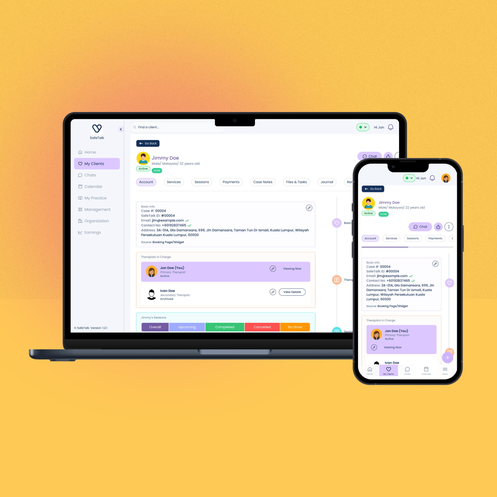 Encrypted in-app messaging interface