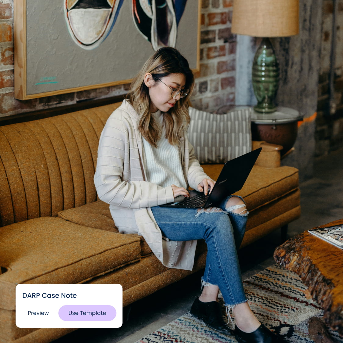 Encrypted in-app messaging interface