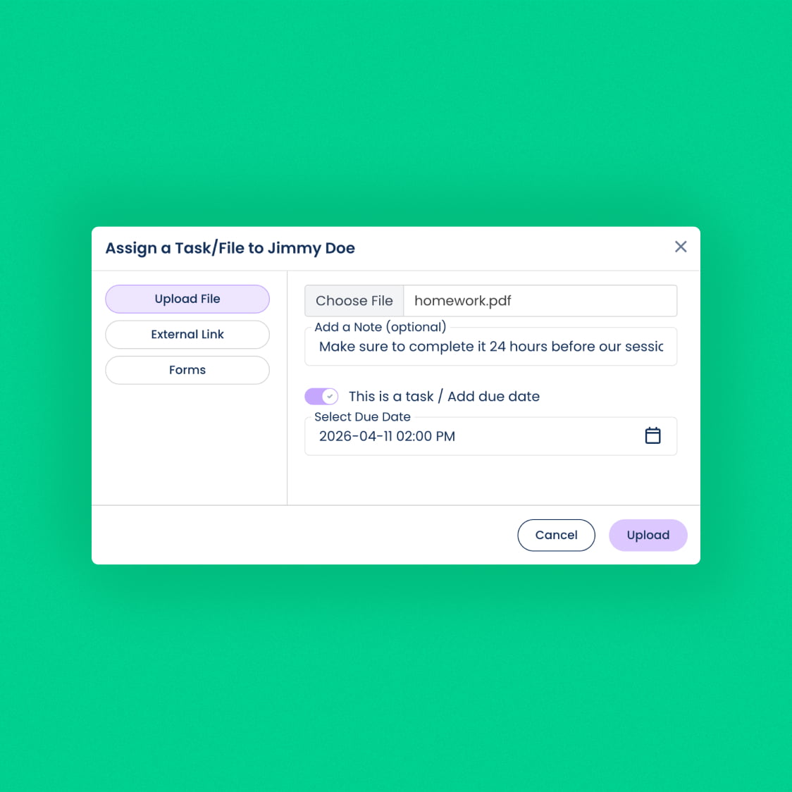 Encrypted in-app messaging interface