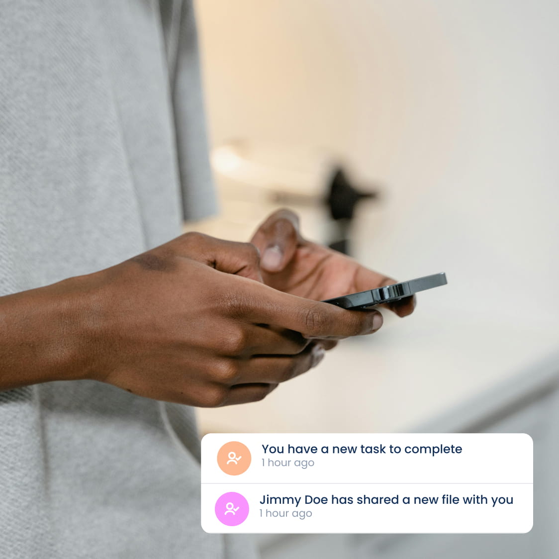 Encrypted in-app messaging interface