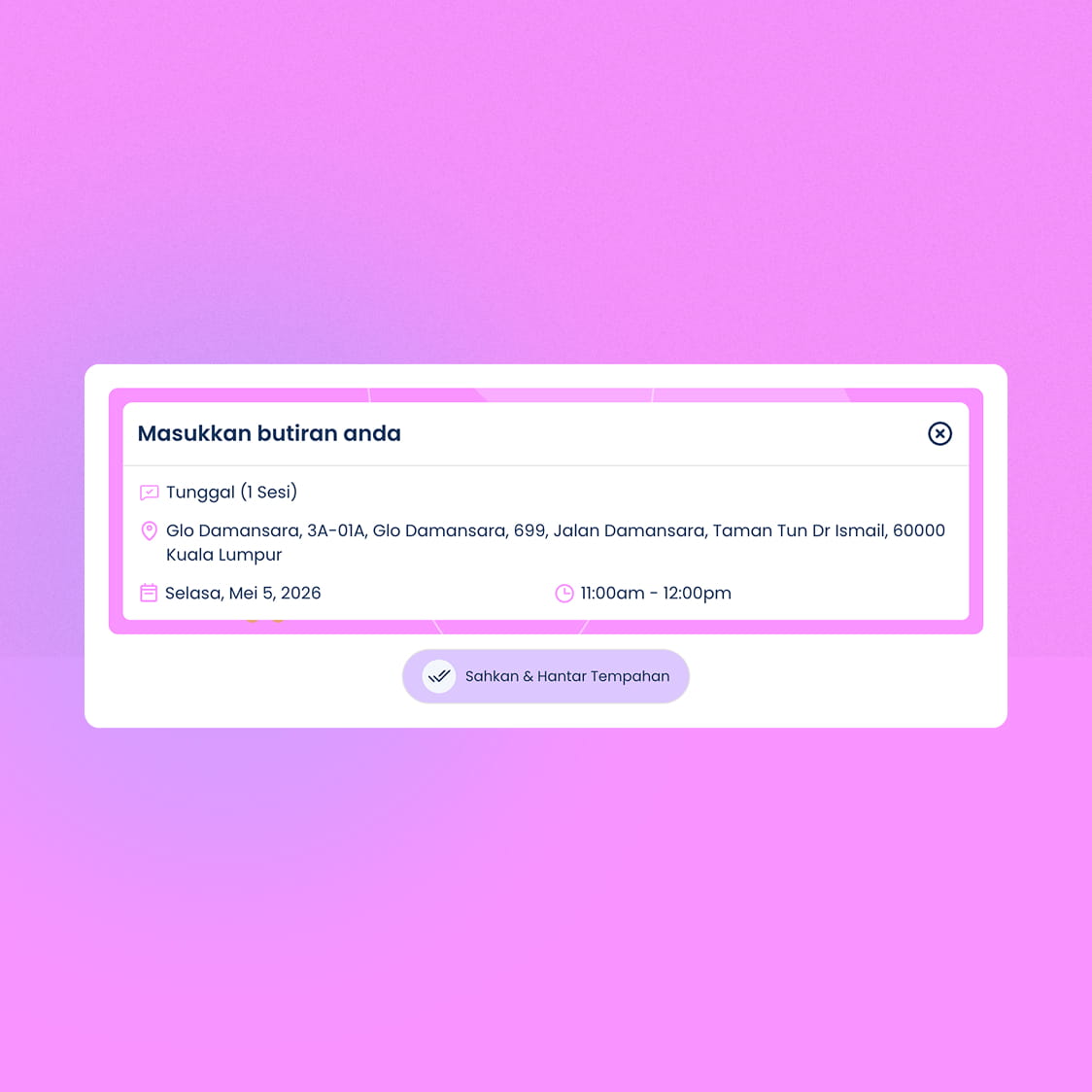 Encrypted in-app messaging interface