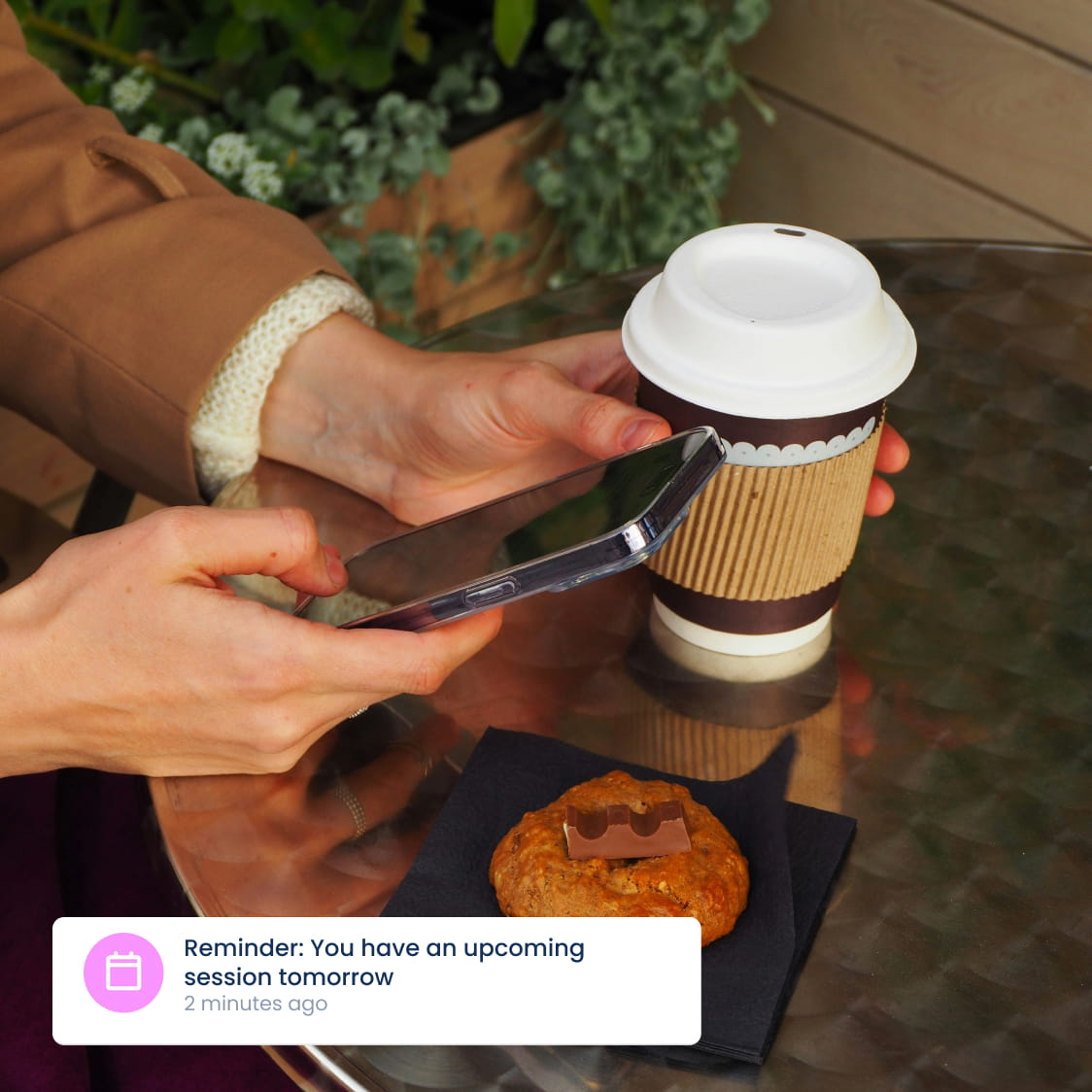 Encrypted in-app messaging interface