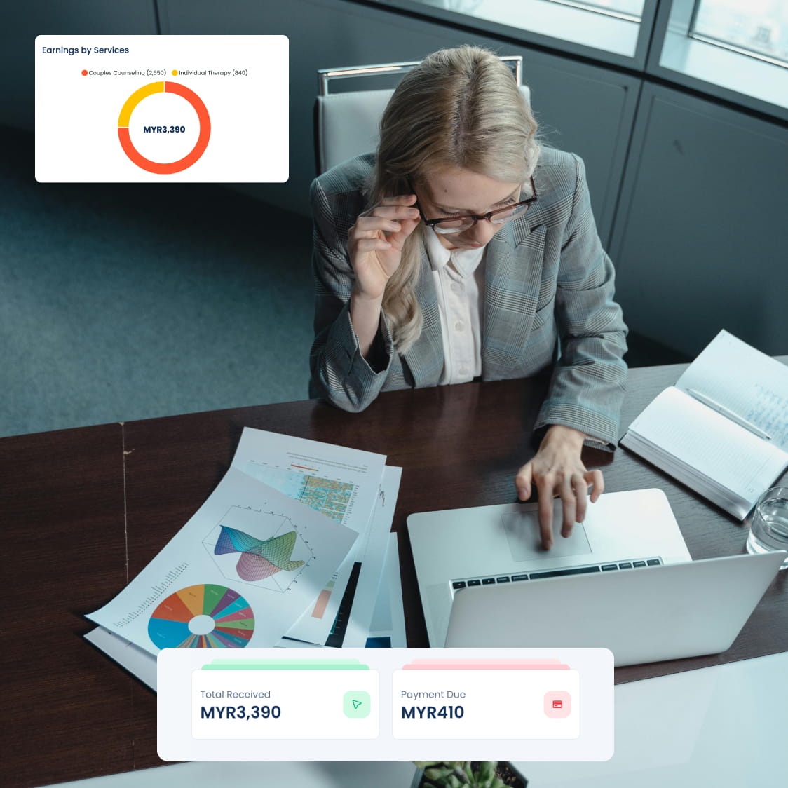 Encrypted in-app messaging interface