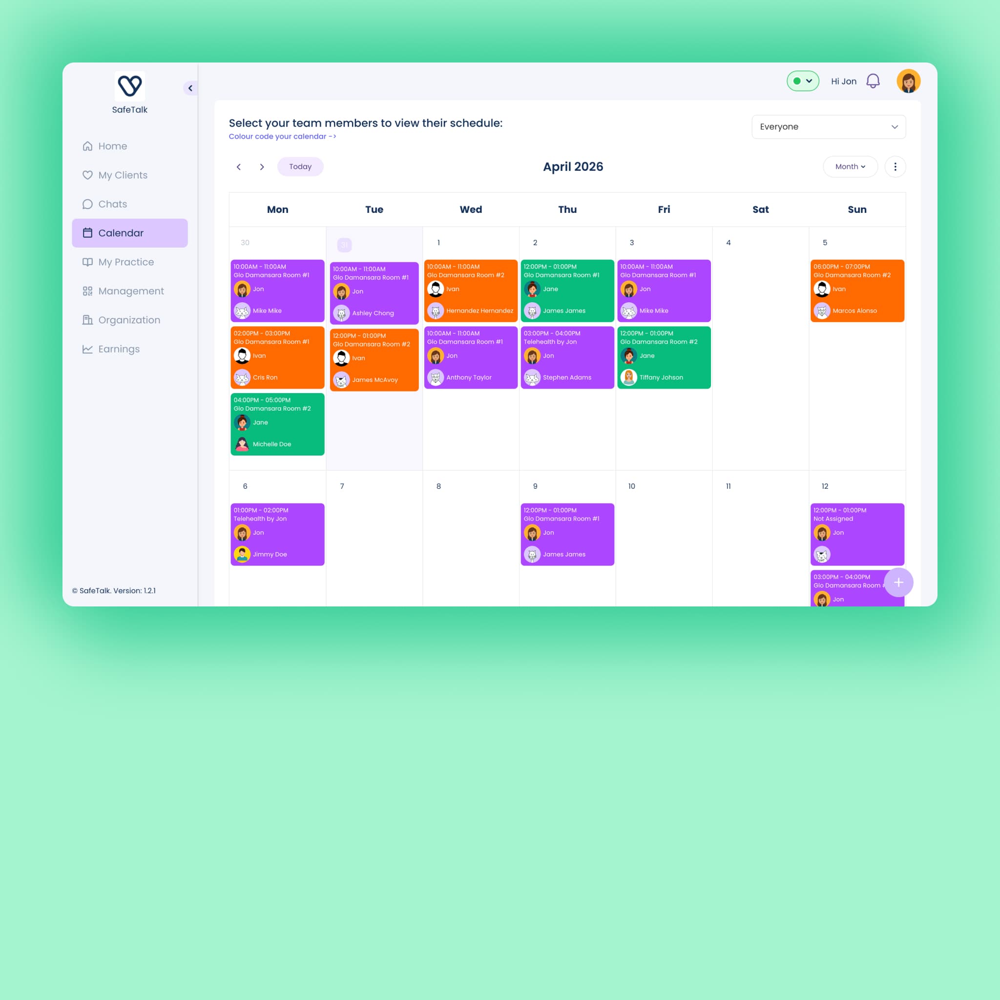 Encrypted in-app messaging interface