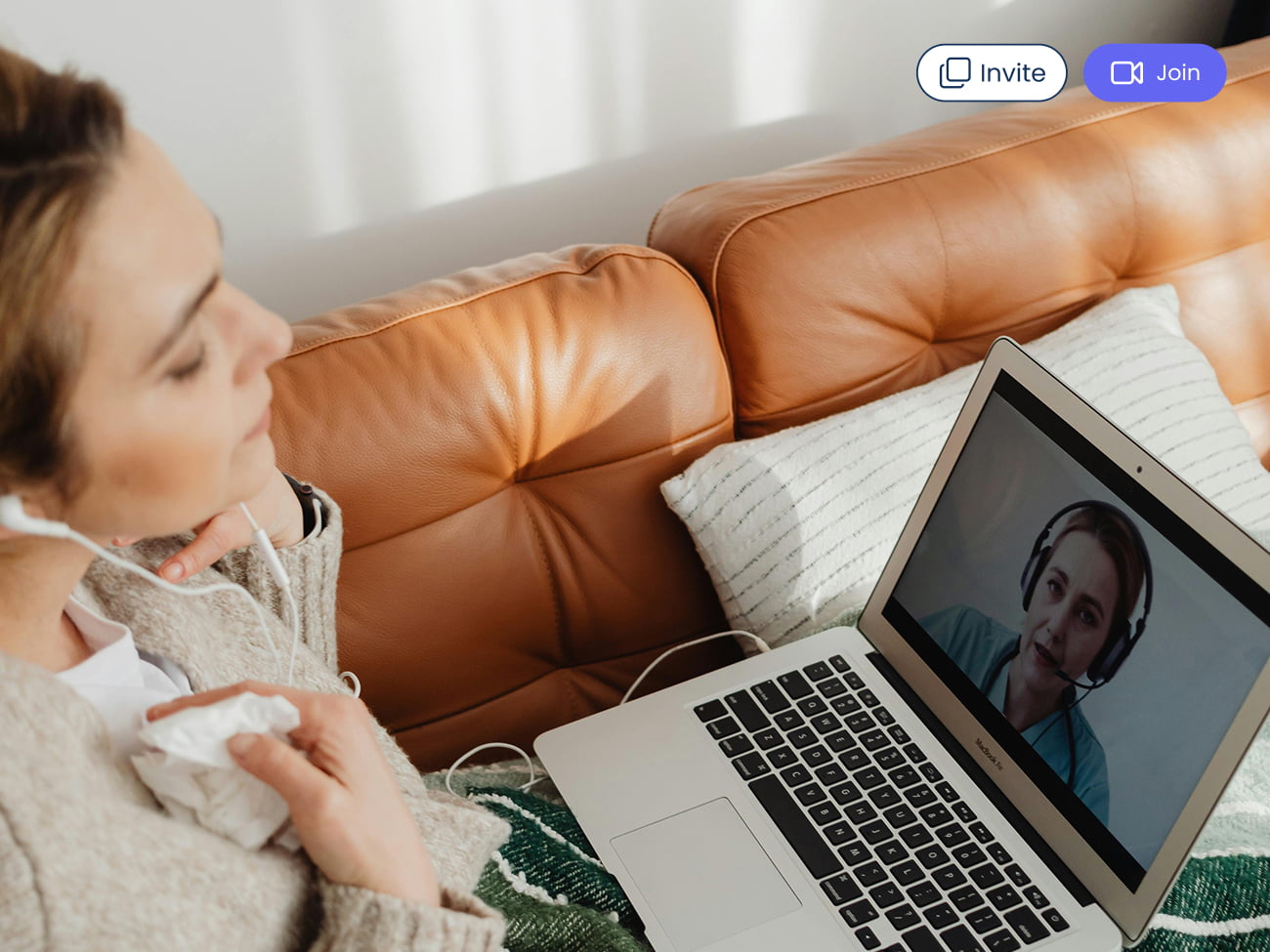 Encrypted in-app messaging interface