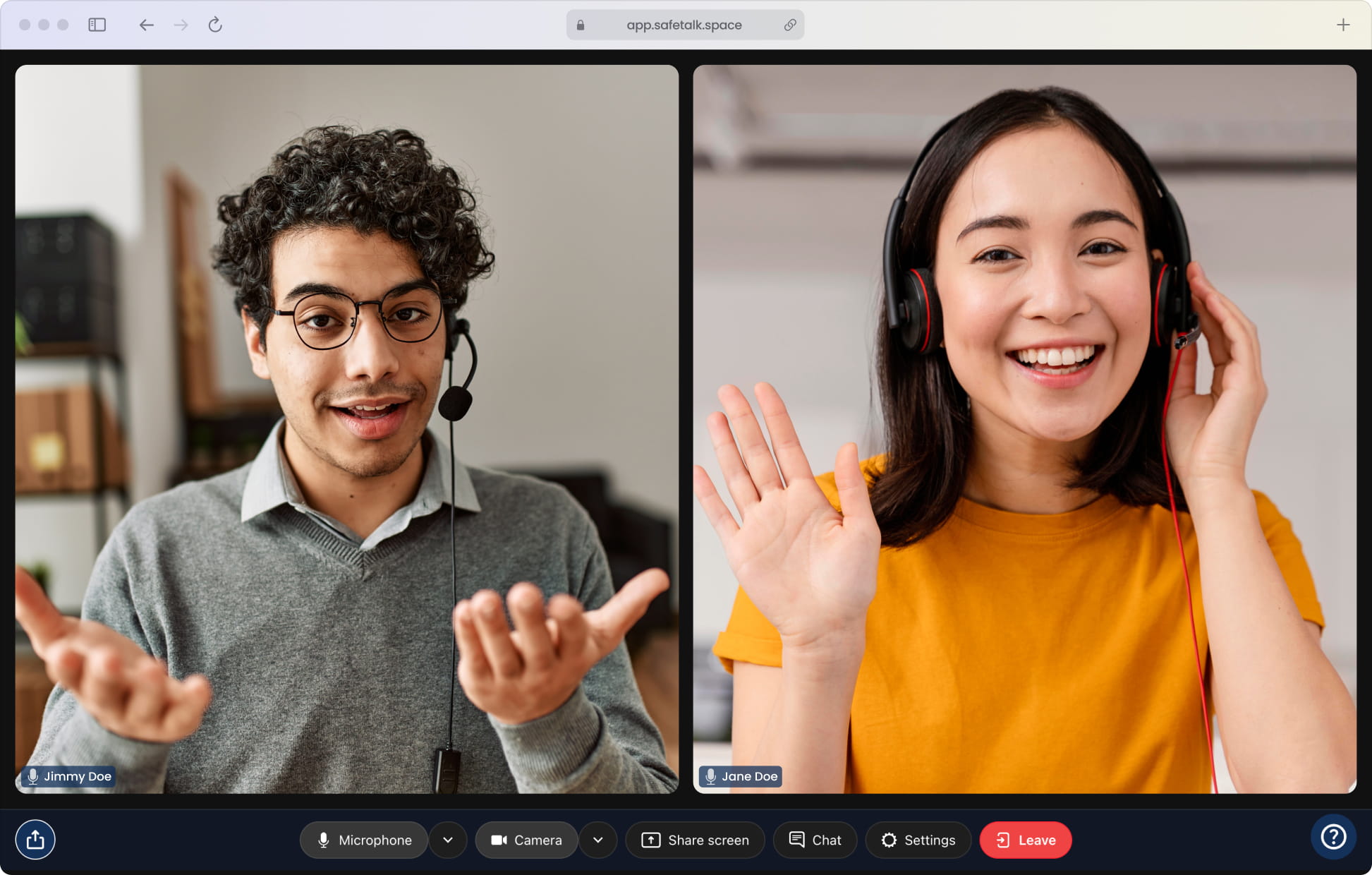 Encrypted in-app messaging interface