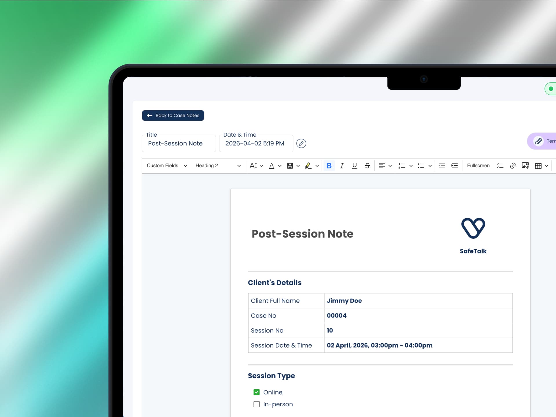 Encrypted in-app messaging interface