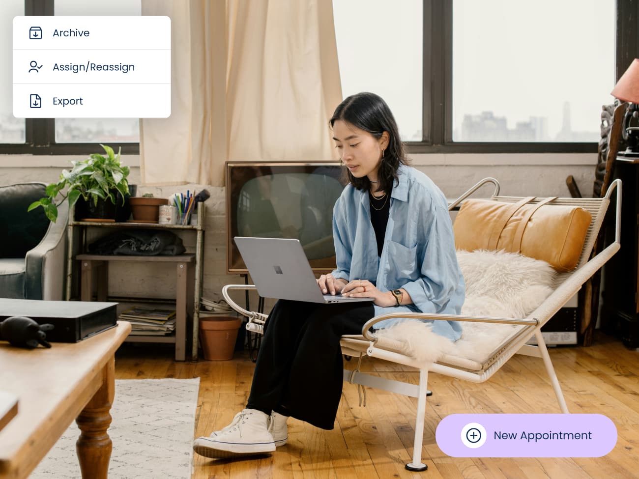Encrypted in-app messaging interface