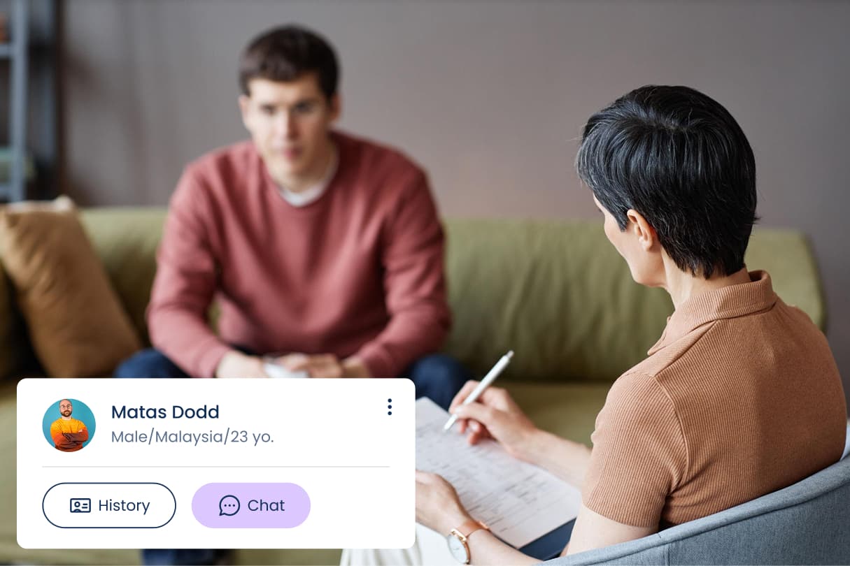 Encrypted in-app messaging interface