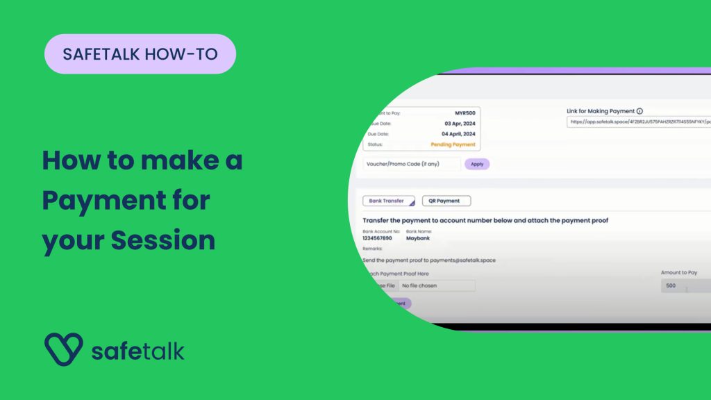 How to make a Payment for a Session on SafeTalk